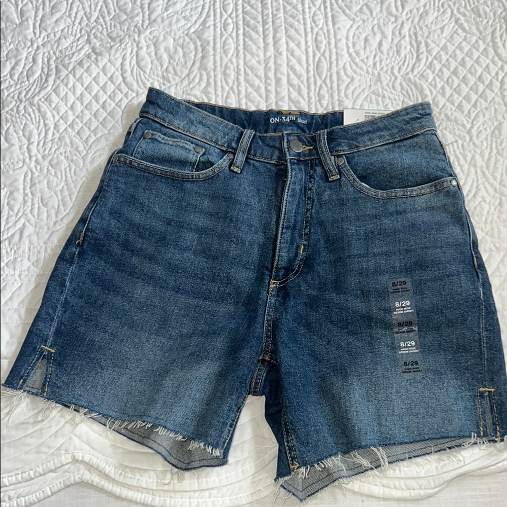 On 34Th Macys Women's Jean Shorts - Dark Blue brand new with tags